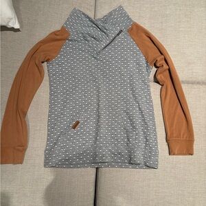 Maurices Gray and White Polka Dot Sweater